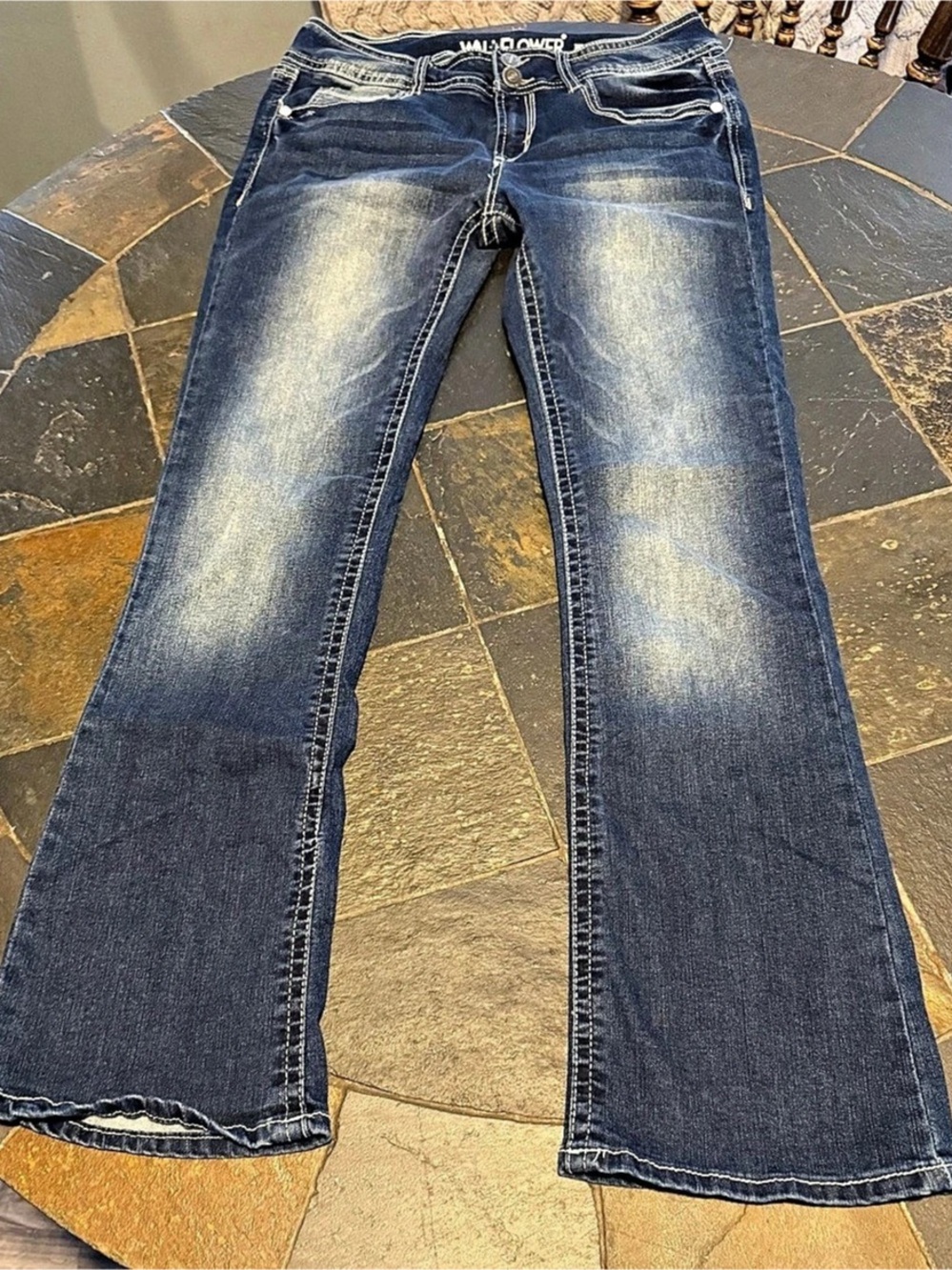 WallFlower The Luscious Curvy Fit Bootcut Jeans Flare Jeans Blue Size 9